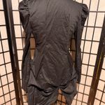 Victorian Steampunk High Low Asymmetric Y2k long sleeve goth Ruffle Jacket shirt Black Size L Photo 4