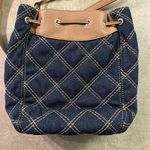 Ralph Lauren Lauren  Medium‎ Denim leather crosstitch  bag Designer soldout Photo 6