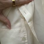 J.Crew NWT Silk Ivory Long Sleeve Button Up Blouse Photo 2