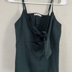 Abercrombie & Fitch  Green Tie Front Spaghetti Strap Blouse Casual Holiday Medium Photo 0