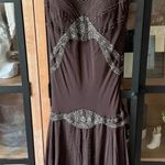 Sue Wong Vintage silk dress beaded Y2K embroidered 90s fairy nocturne chocolate Photo 3