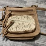 ❤️No Brand/Unknown Small Tan w/ Cream Lace Pocket Photo 0