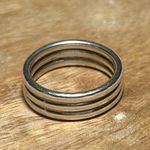 Sterling Silver Triple Band 925  Ring Photo 2