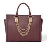 JustFab Bradley Satchel Plum Handbag π Photo 1