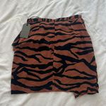 ALLSAINTS pia zephyr orange black tiger striped ruffled mini skirt NWT 4 Photo 9