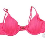 Becca By Rebecca Virtue Moon Ridge Underwire Swim Bikini Top Size Large Pink Photo 1