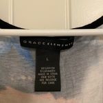 Grace Elements NWOT  women’s long multicolor pattern drapey loose pocket blouse L Photo 2