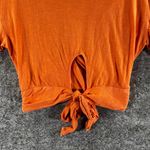 Aerie Cropped Wrapback T-Shirt Sz Small Orange Photo 7