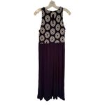 Boden Crochet Jersey Midi Dress Women's 8 Navy Feminine Dainty Boho Hippie Blue Photo 9