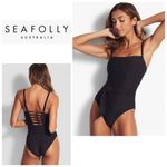 Seafolly New.  DD-cup black swimsuit. Retails $168 US size 4/DD Photo 1