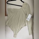 Lululemon NWT Wundermost Ultra Soft Nulu Long Sleeve One Shoulder Bodysuit Tan L Photo 8