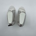 Michael Kors  Womens 6M White Leather Open Toe Stiletto Zip Heels Career Party Photo 4