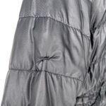 Athleta  Goose Down Jacket Black XL Hooded Packable Puffer GUC Mended Hole Photo 9