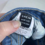 SheIn Extreme Flare Bell Bottom Jeans Corset Lace Tie Sz 28x32 EUC 0196 Photo 9