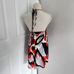 Forever 21 Y2K ORANGE AND BROWN FOREVER ABSTRACT HALTER NECK TANK TOP‎ Photo 1