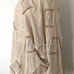 ASHRO Two Piece Top and Skirt Silk Cotton Blend Shell Lagenlook Sz M Tan Size M Photo 4