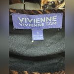 Vivienne Tam Vintage  Long Sleeve Top Leopard Sheer Mesh Lined Small Cropped Photo 2