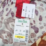 New V Cristina Dress Woman's Size Medium Leopard Print Faux Wrap Animal Print Brown Photo 12