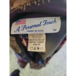 A Personal Touch 4X Purple Floral Paisley Button Down Blouse USA Made Photo 3