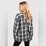 Boohoo Black/White Flannel Oversized Shirt, Size XL New w/Tag Photo 1