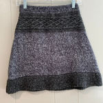 prAna Wool Blend Knit Sweater Skirt | Gray Cable Knit Winter Skirt XS Photo 0