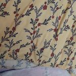 Sundance BUTTER YELLOW PLEATED RED BLUE FLORAL PRINTED HI LOW POPOVER BLOUSE M Photo 6