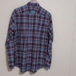 J. McLaughlin  M Cotton Plaid Button Down Long Sleeved Shirt Top in Blue Photo 2