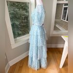 Vintage Lt Blue Lace Tiered Sweetheart Neckline Puff Sleeve Prom Formal Dress Size undefined Photo 1