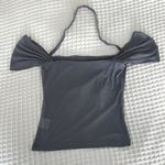 White Fox Boutique White Fox Without A Doubt Mesh Halter Top Steel Blue / Gray XS Photo 5