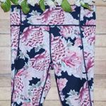 Athleta Athletic Size M Run Free Garden Party 7/8 Ankle Tight Yoga Pants Floral Photo 1