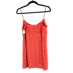 Ultra Flirt Womens Mini Dress Lace Overlay Spaghetti Strap Orange XL Photo 1