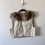 Ilia Fur Leather Vest Size M Size M Photo 1