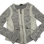 Drew  Jacket Womens Small Cream Boucle Tweed‎ Knit Zip Anthropologie Photo 0