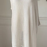 ALLSAINTS Aster Tee Top Relaxed Asymmetrical Ivory Ecru Open Knit L Photo 0