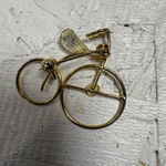 Vintage Gold Tone Bicycle Brooch Pin Miniature Bike Jewelry Photo 2