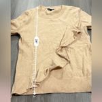 J.Crew  Mercantile Beige Asymmetrical Ruffle-Front‎ Crewneck Long Sleeve Sweater Photo 9