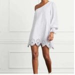 Hill House Mila One Shoulder Mini Dress White Linen Size Medium Photo 3