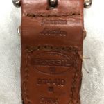 Fossil Vintage  Genuine Leather braided Belt Silver Medallion Concho Western med. Photo 8