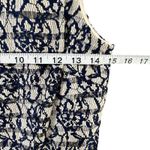 Maison Jules Dress S Beige Blue Floral Lace Overlay Sleeveless Fit Flare Party Photo 10