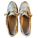 Sperry Green Gold Metallic Camouflage Top Sider Loafer Size 7.5 Photo 3