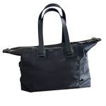 Henri Bendel Jetsetter Style Nylon Satchel – Saffiano Trim, Expandable Sides Photo 9