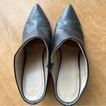 Marc Fisher  MFragni Classic Heeled Pointed Toe Black Leather Mules, Size 9M Photo 4