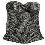 La Blanca Tube Top Halter Black/White  BIKINI STRAPLESS TOP Size 10 EUC #7118 Photo 0