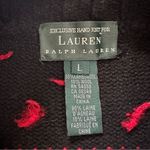 Vintage Lauren Ralph Lauren knit zip up hand knitted sweater size large Black Photo 2
