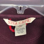 Nina Capri Women's Full Zip Jacket Size Small Red Photo 1