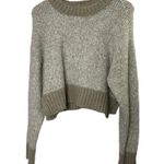 Garage Heather Tan Soft Ribbed Cropped Sweater Size Small Photo 5