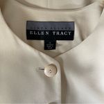 Vintage Linda Allard Ellen Tracy Silk Jacket Button Cream Yellow Size 14 Photo 4