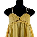 Urban Outfitters Women’s Yellow Crochet Babydoll Blouse Size Small Petite NWOT Photo 9