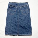 Vintage Y2K Dark Wash Faded Denim Low Rise Skirt Blue Size 2 Photo 1