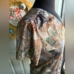 Vintage Frayne woodland knit short sleeve blouse, size medium Brown Photo 4